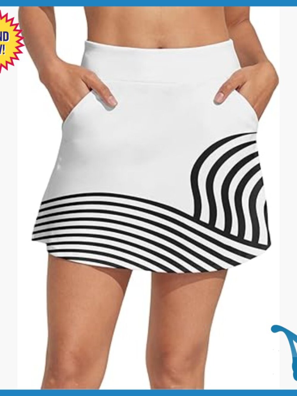 High Waisted Athletic Skort with Built-in Shorts and Pockets for Golf Tennis